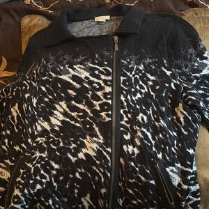 Stylish CHICOS Black and White Women's Jacket